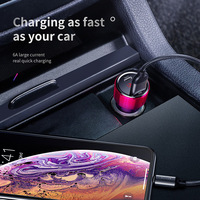 Baseus 45W ładowarka samochodowa podwójna ładowarka USB typu C ładowarka samochodowa metalowa ładowarka samochodowa QC3.0 4.0 szybkie ładowanie dla iPhone Samsung Huawei 5